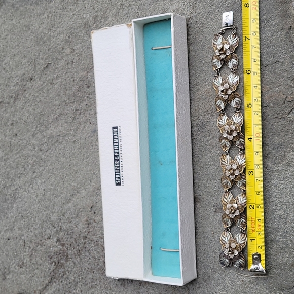 MCM Filigree linked floral rosette bracelet Spritzer & Fuhrmann - Picture 15 of 16